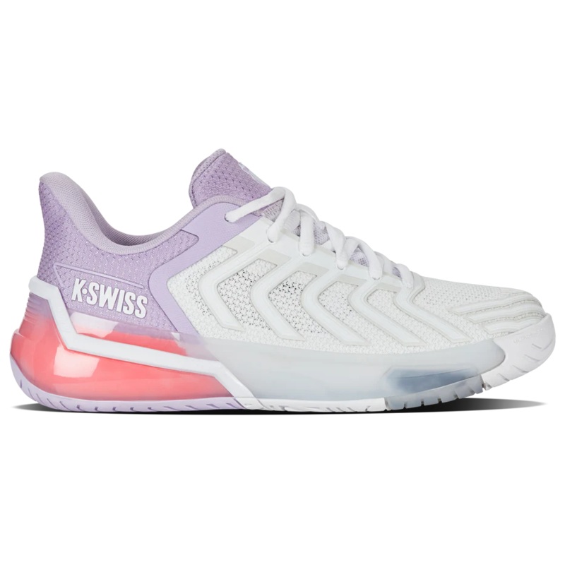 K-Swiss Ultrashot 4 Women’s Tennis Shoes [White/Orchid Petal/Neon Blaze]