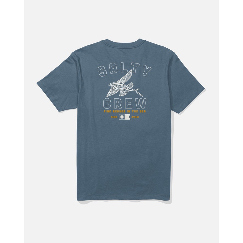 Salty Crew Men’s Super Fly Premium SS Tee Slate Small