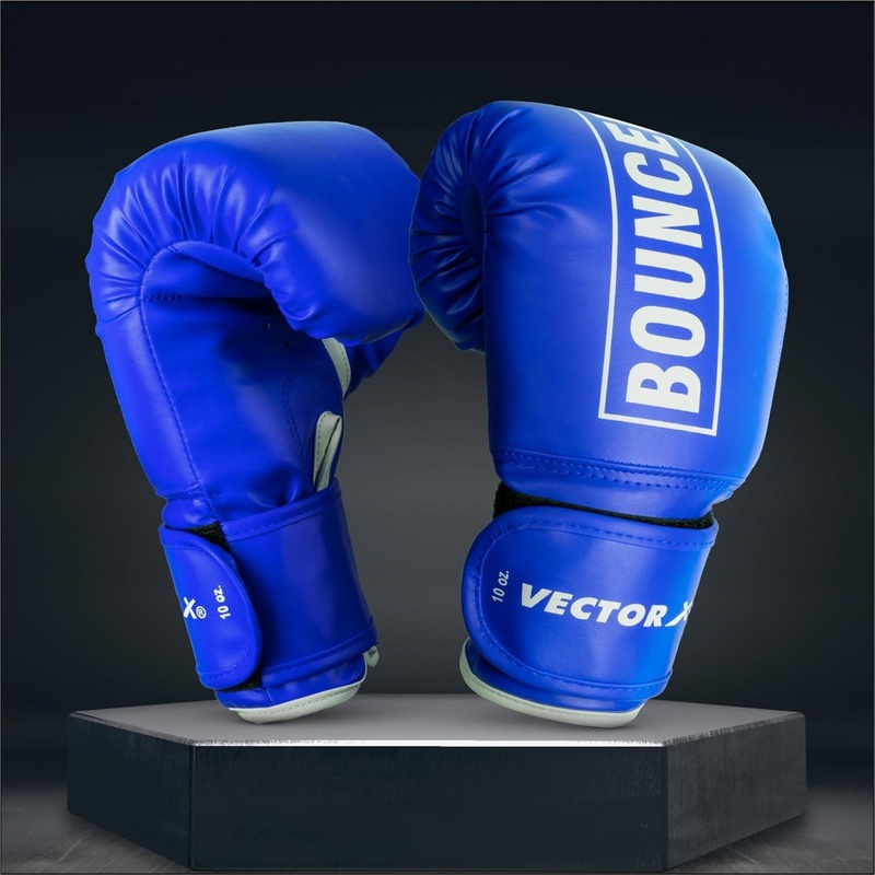 Vector X Bouncer PU Boxing Glove | Kibi Sports Airforce-Grey-Navy 10OZ