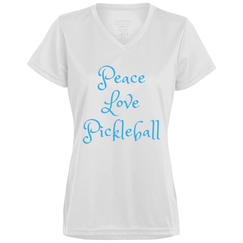 Women’s V-Neck Dry Fit – Peace Love Pickleball