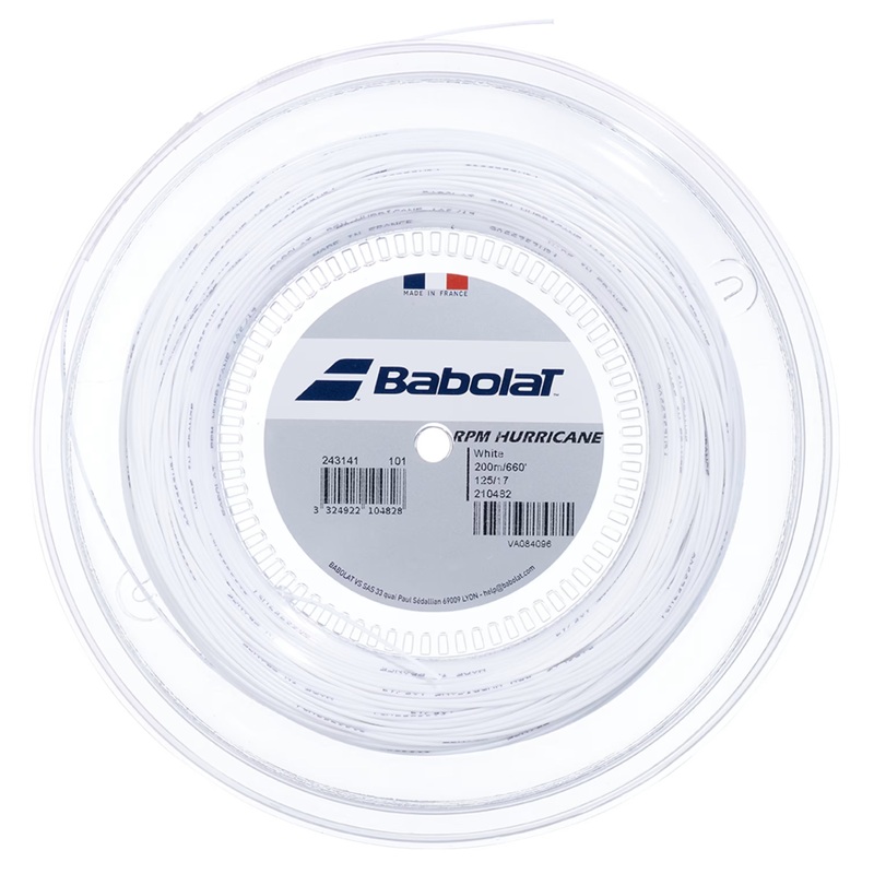Babolat RPM Hurricane 200M Tennis String – White White 125