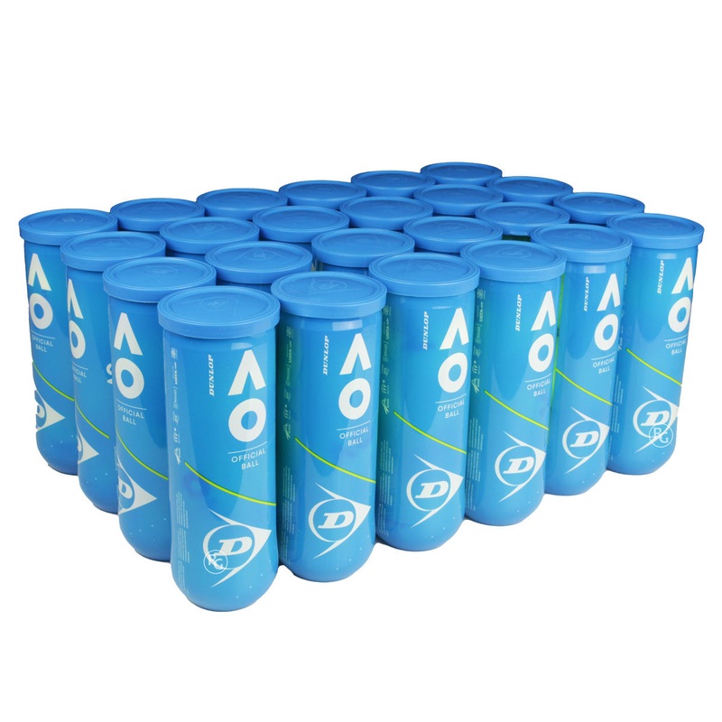 Dunlop Australian Open Extra Duty Tennis Balls – 24 Can Case