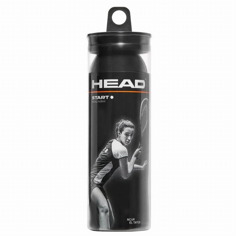 Pelota Squash Head Start Punto Blanco 3 Unidades