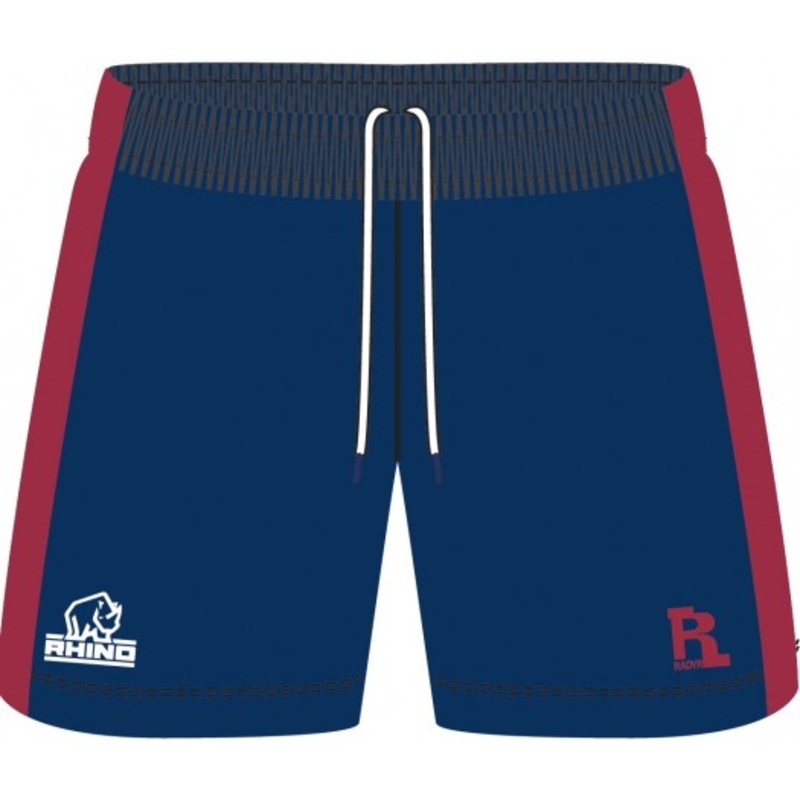 Radyr Comprehensive School Girls GCSE PE Shorts 8 Navy/Maroon