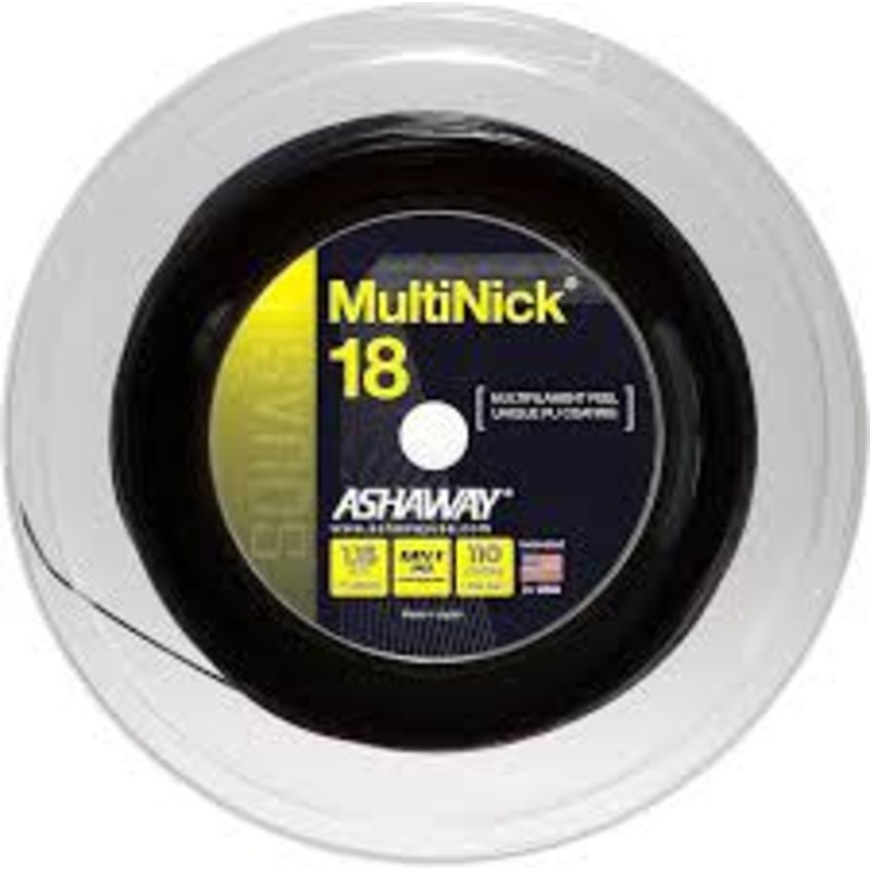 Ashaway MultiNick 18 Squash String BLACK Reels 110M