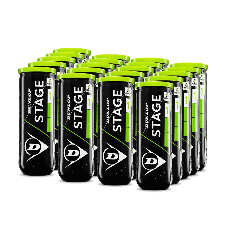 Dunlop Stage 1 Green Junior Tennis Balls  24 Can Case