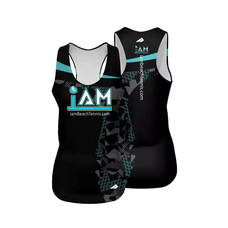 iamBeachTennis Black and Blue Women’s Top