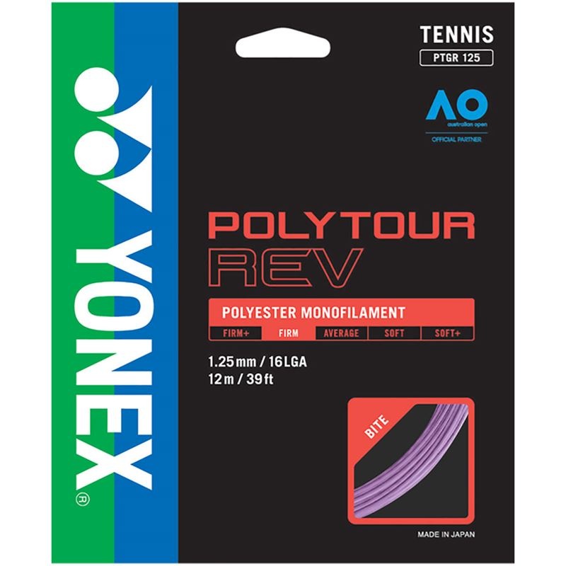 Yonex PolyTour REV 16L / 1.25 Tennis String Purple