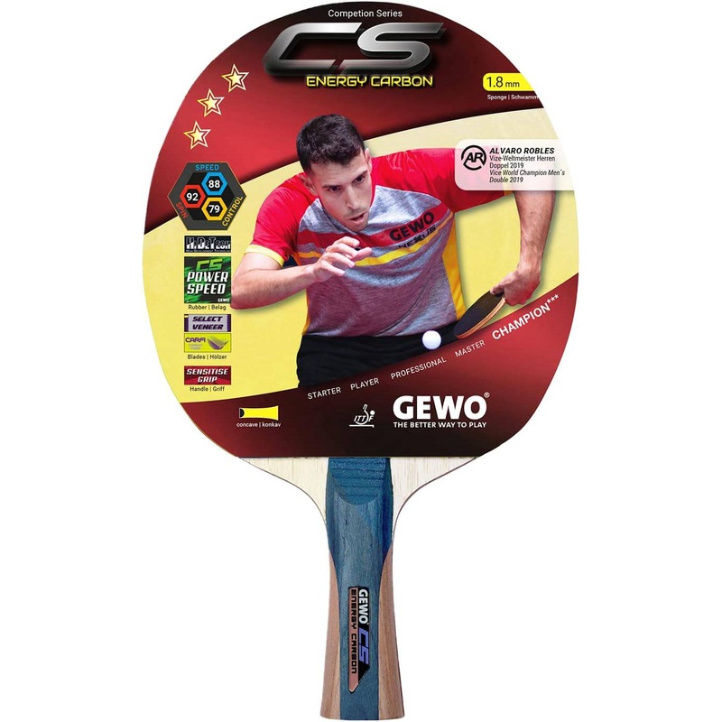 GEWO CS Energy Carbon Pre-Assembled Table Tennis Racket