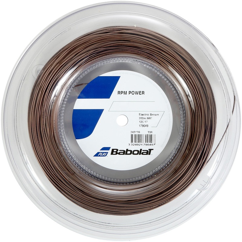 Babolat RPM Power 1.25mm/200M Tennis String – Electric Brown 200m Reel Electric Brown