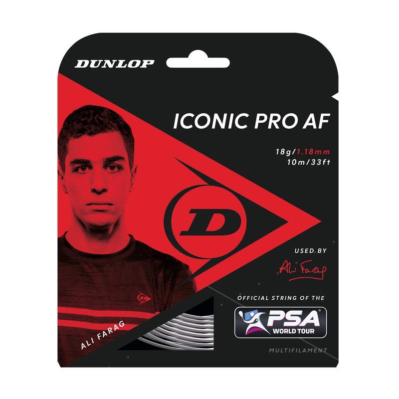 Dunlop Iconic Pro 18 Squash String (Black)