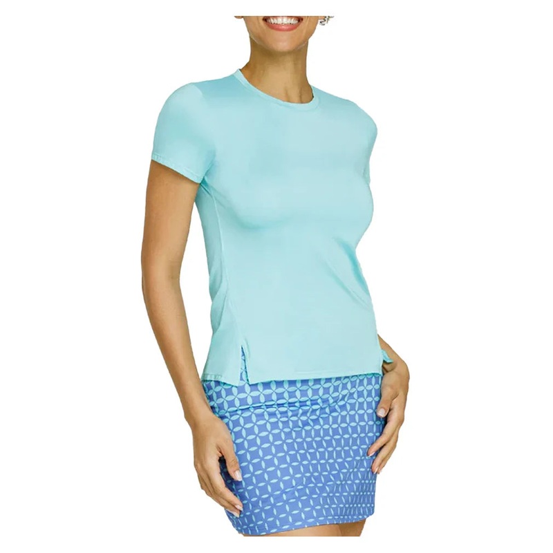 Women`s Hawthorne Short Sleeve Tennis Top Aqua Sky