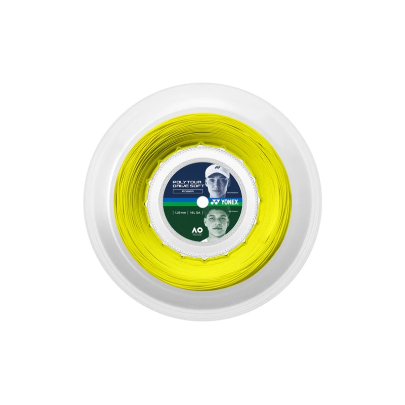 Yonex Polytour Drive Soft 1.25mm/200m Tennis String Reels YELLOW Reels 200M