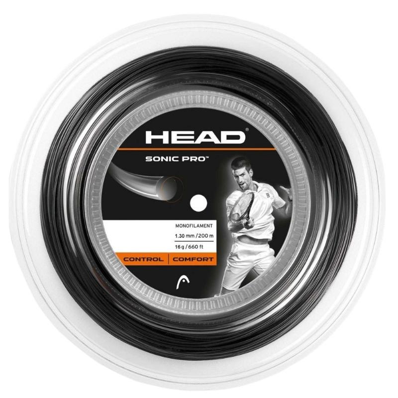 Bobina Cordaje 200m Head Sonic Pro 1,30mm Negro