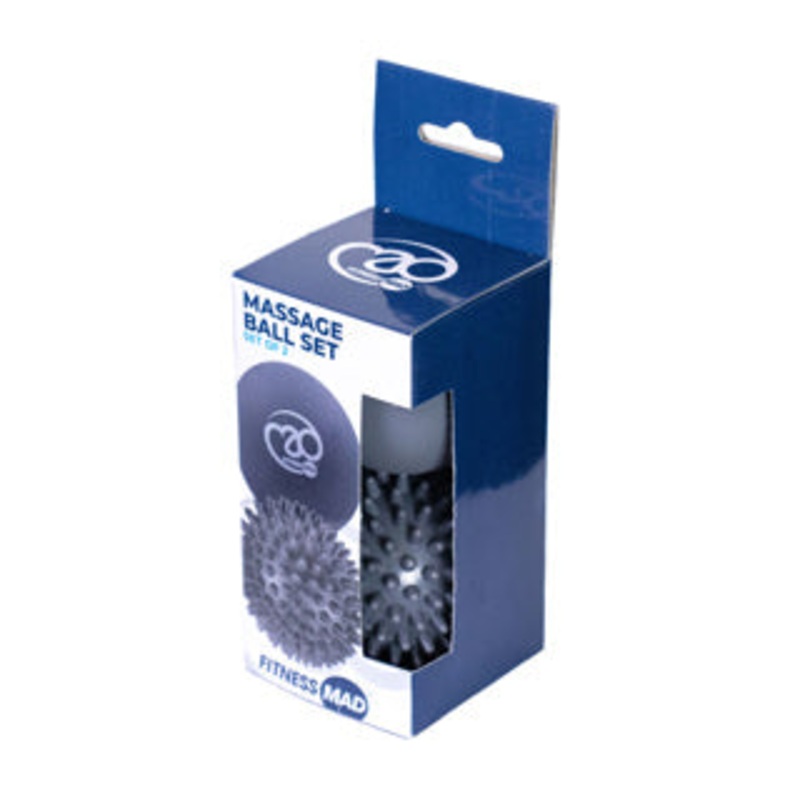 Fitness Mad Trigger Point & Spikey Massage Ball Set of 2 Grey OS