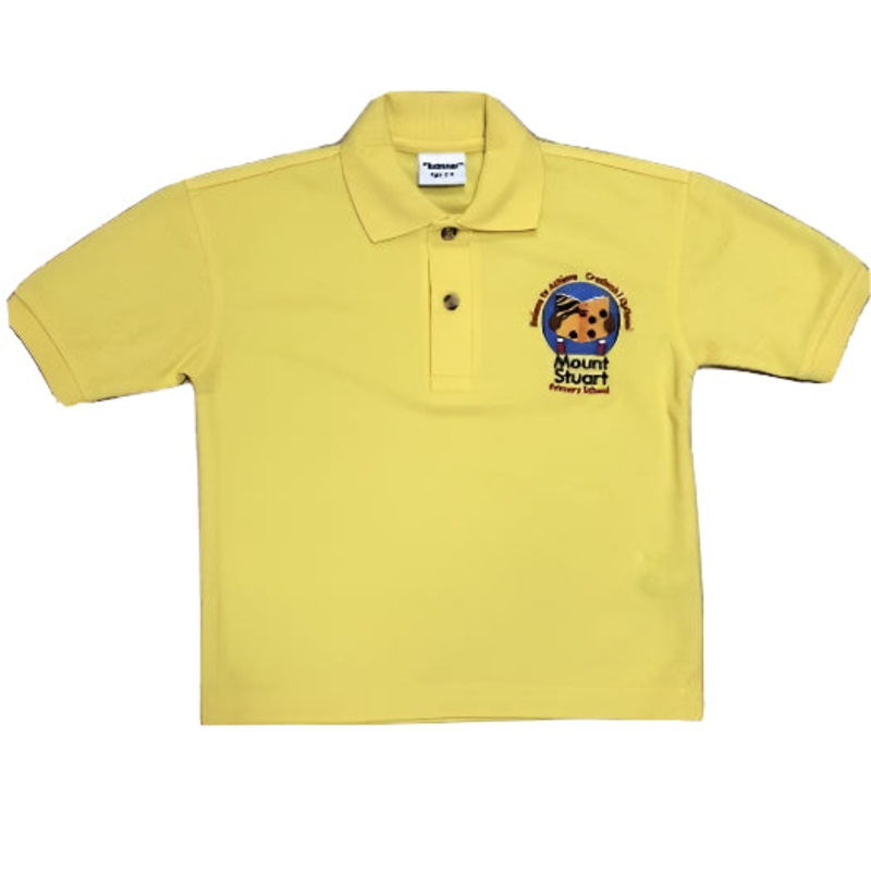 Mount Stuart Primary School Polo (Yellow) 3/4 YELLOW