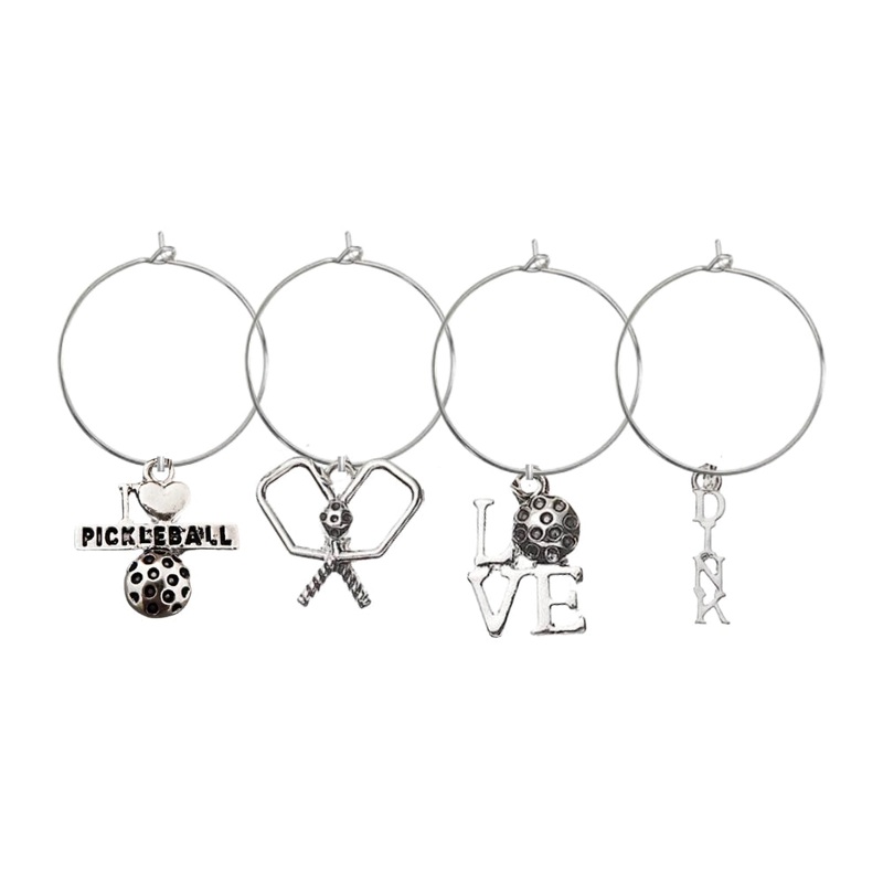 Pickleball Wine Charms
