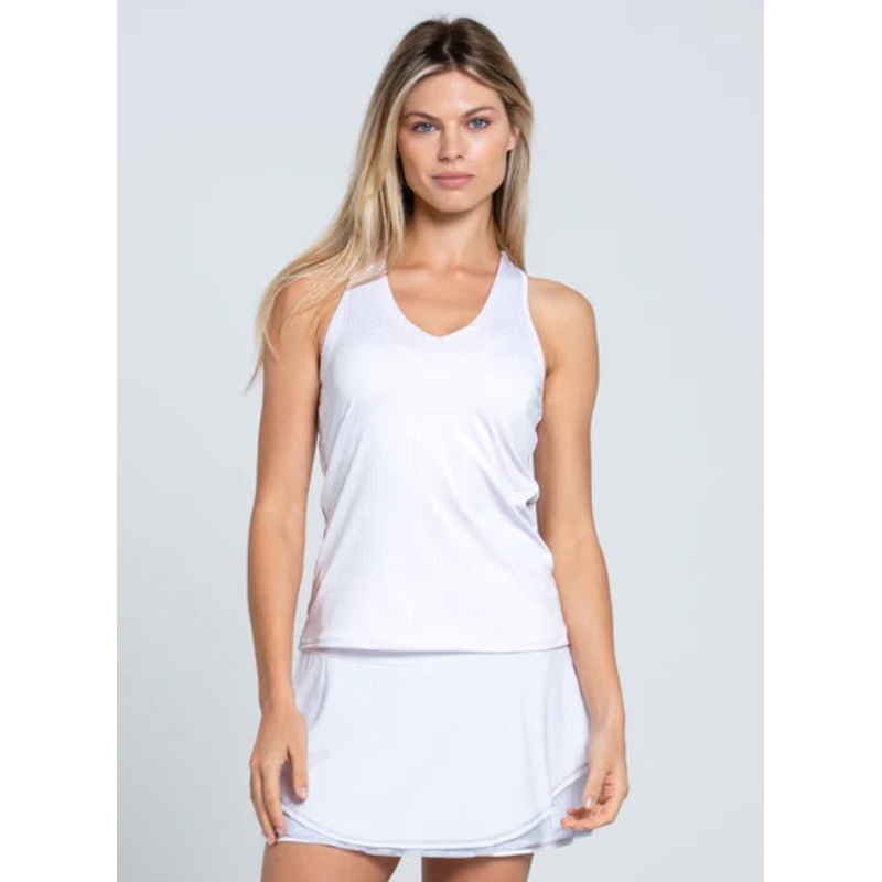 Women’s Lucky in Love V-Neck Tank w/ Bra Small