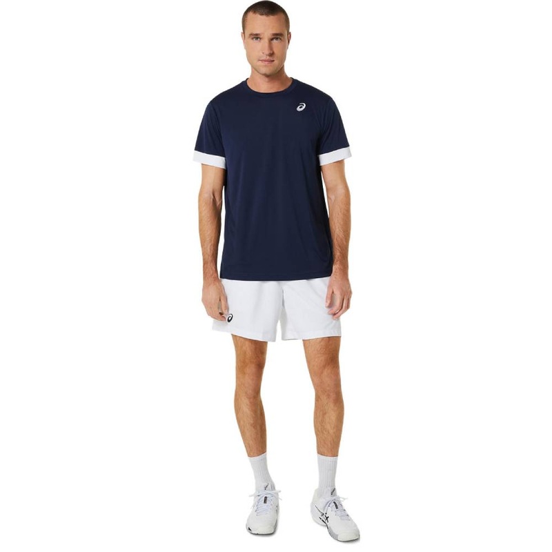Asics Men’s Court Short Sleeved Top (Navy/White)