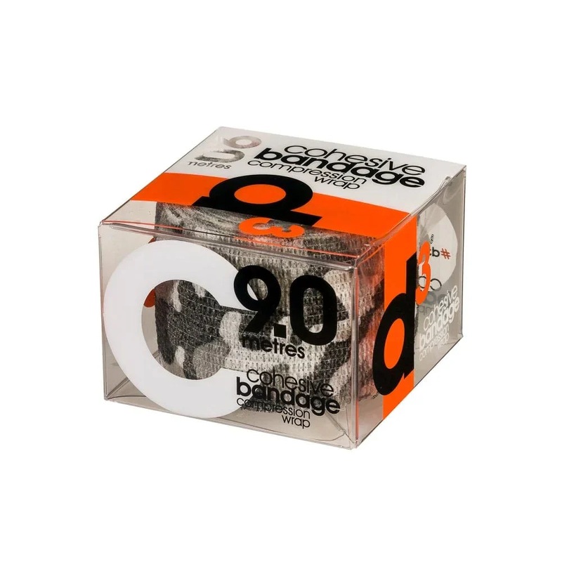 D3 Cohesive Bandage Compression Wrap (Grey Camo) Grey Camo 75mm x 10m