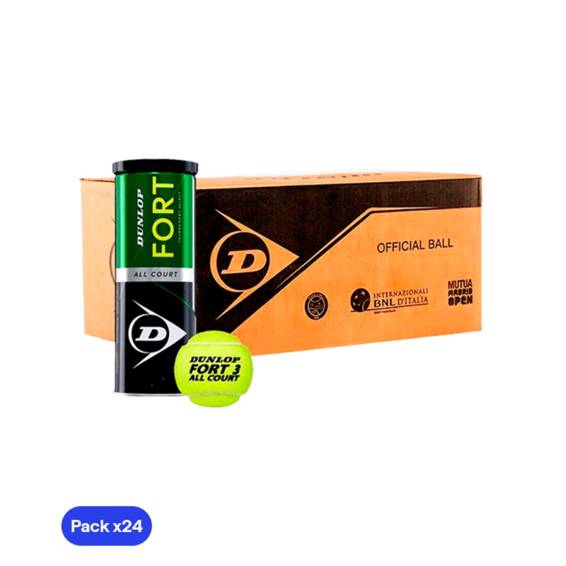 Dunlop Fort All Court  Padel Balls Box (Pack x24)