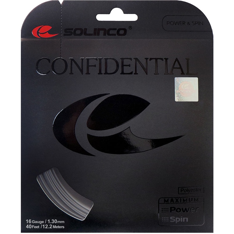 Solinco Confidential 16/1.30 Tennis String (Grey)