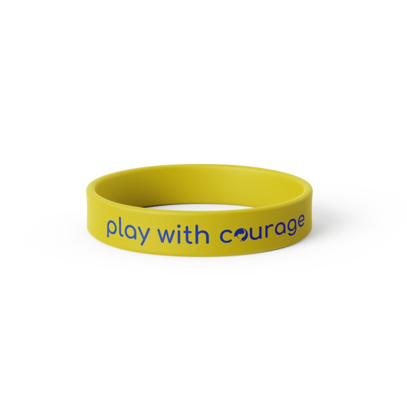BTD Play With Courage Silicone Wristband – Yellow