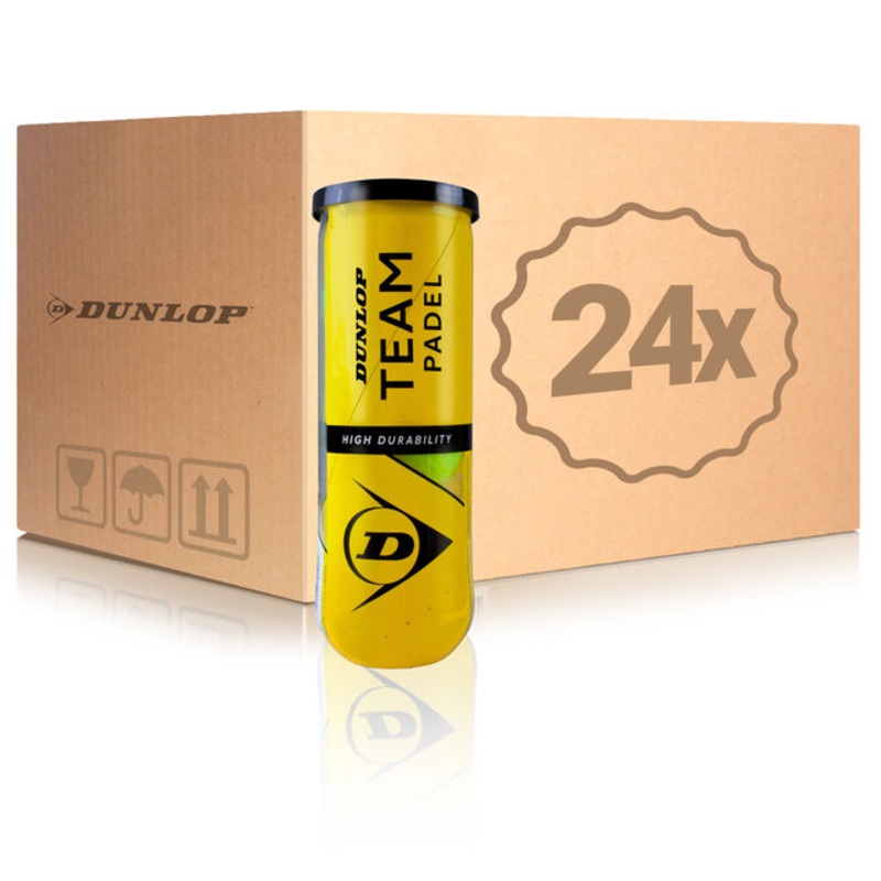 Cajon 72 Pelotas – 24 Botes de 3 uds – Dunlop Team Padel