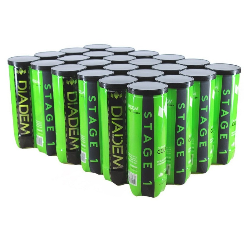Diadem Premier Stage 1 Green Felt Junior Tennis Balls – 24 Can Case