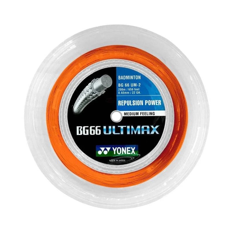 YONEX BG66 ULTIMAX Badminton String Coil (200m) Orange