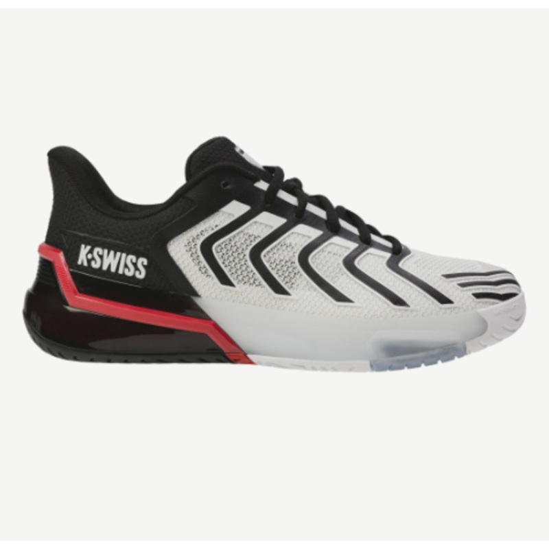 Men’s K Swiss Ultrashot 4 Tennis Shoe White/Black/Mars Red 8.5