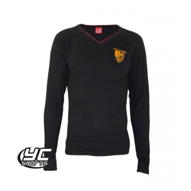 Plasmawr Regular Fit Jumper Upper School 7/8 BLACK/MAROON