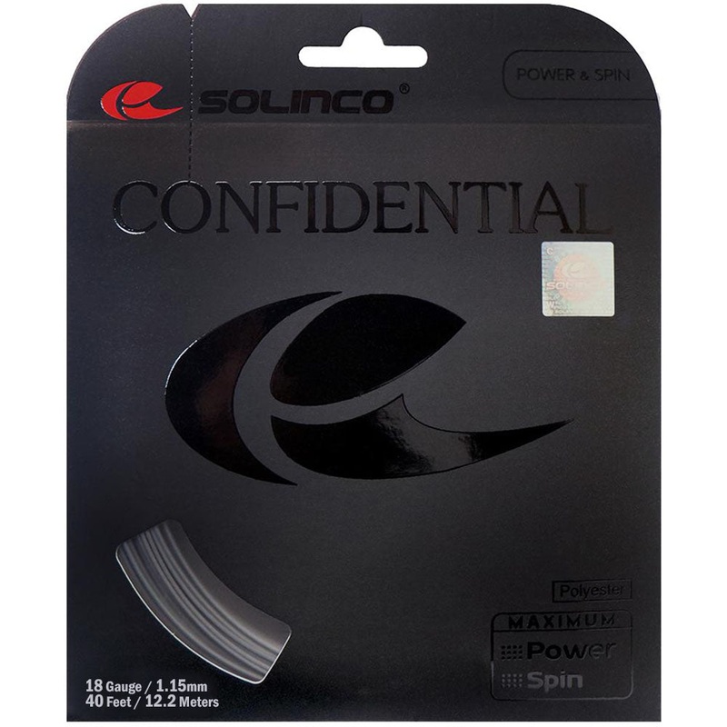 Solinco Confidential 18/1.15 Tennis String (Grey)