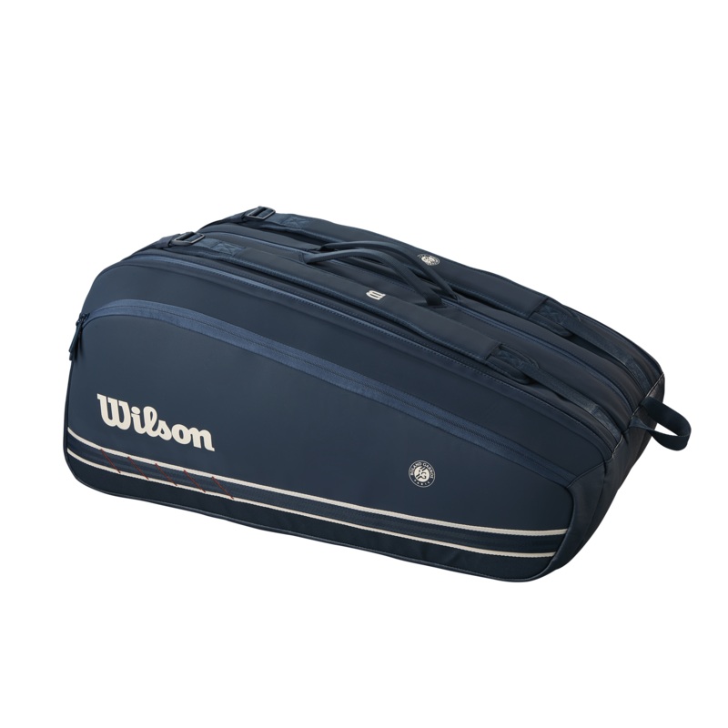 Wilson Super Tour Roland-Garros 2025 Session de Soire 15-Pack Racket Bag  Dark Blue Dark Navy 15 Rackets