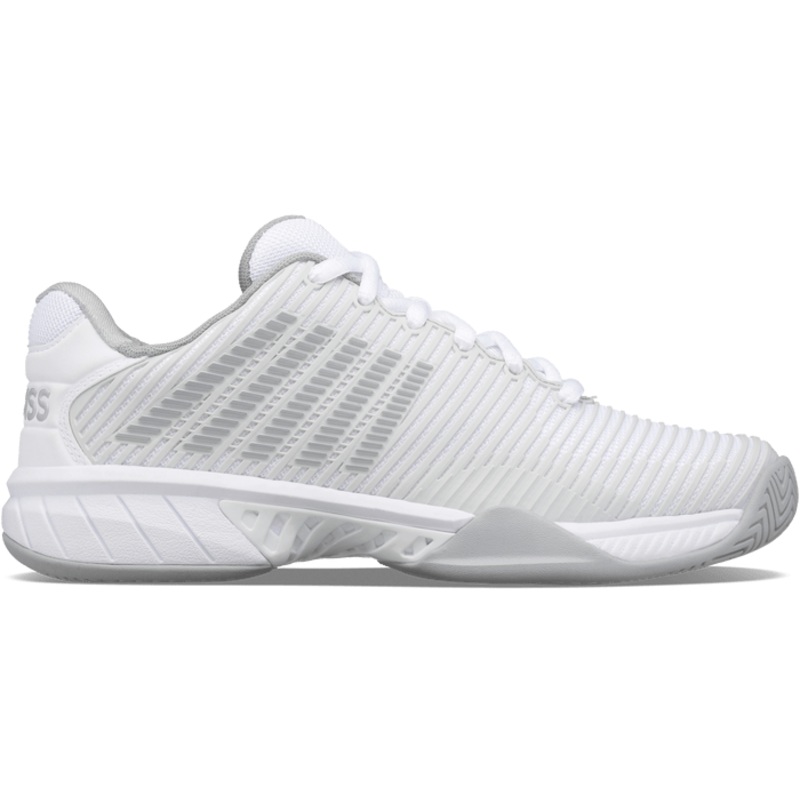 Women’s K Swiss Hypercourt Express 2 (D) WIDE Tennis Shoes 6 White/Grey