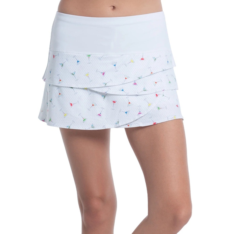 Women’s Lucky In Love Happy Hour Scallop Tennis Skirt Small Martini