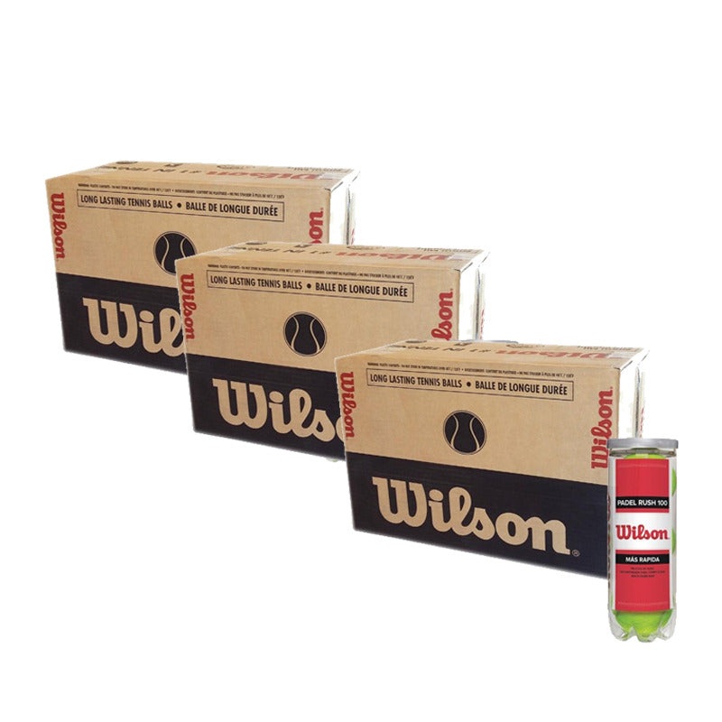 Cajon 72 Pelotas – 24 Botes de 3 uds – Wilson Rush 100 x 3 Unidades