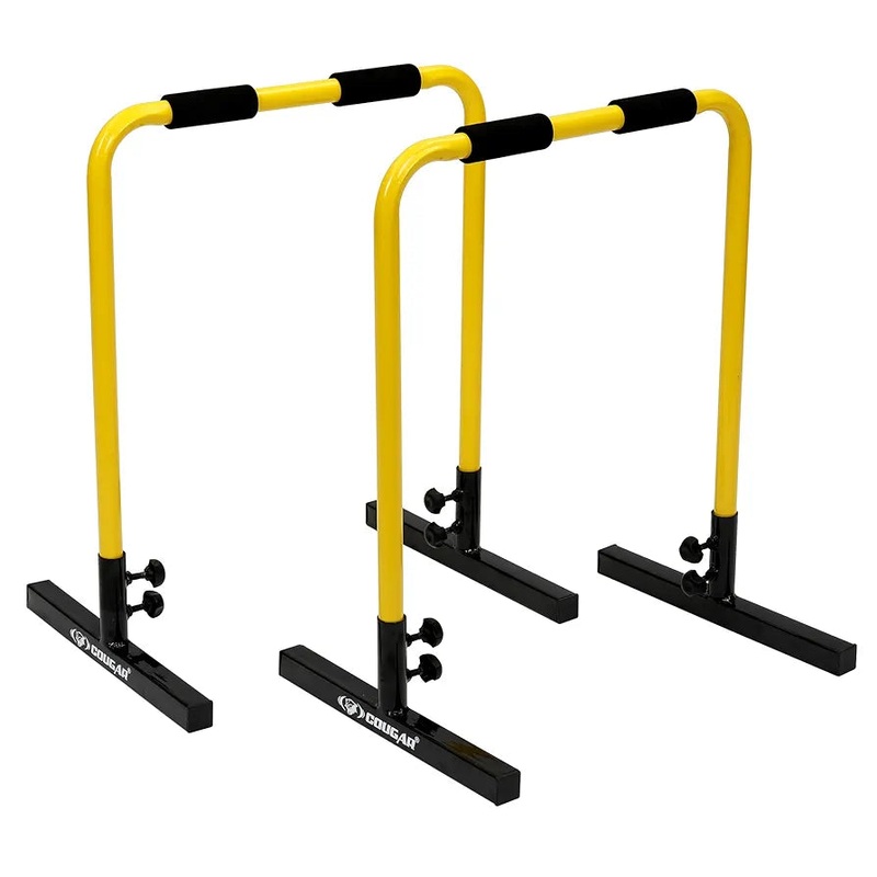 COUGAR Fitness Equalizer Yellow Dip Bars Stand | Kibi Sports