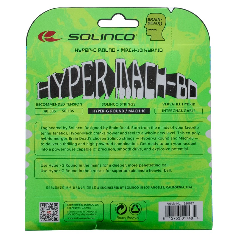 Hyper Mach-BD 17g Hybrid Tennis String Set