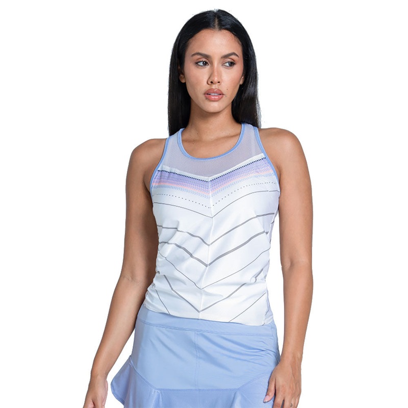 Lucky In Love Lavender Love Tie Back Womens Tennis Tank