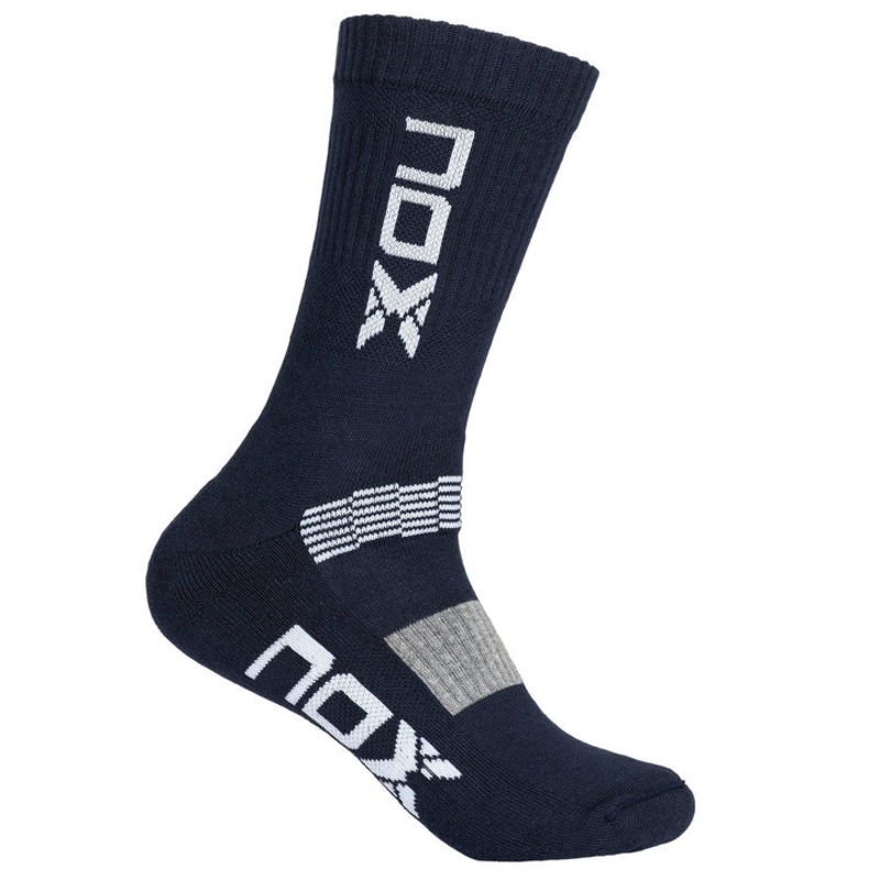 NOX MID LENGTH BLUE WITH WHITE LOGO MEN’S TECHNICAL SOCKS. 39-45 (Pack of 6 pairs)