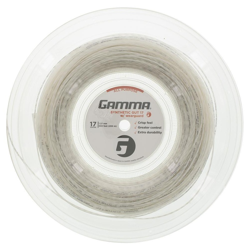 Synthetic Gut with Wearguard 17G Tennis String Reel White