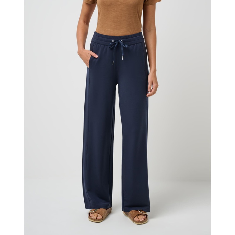 TravisMathew Women’s Cloud Terry Wide Leg Pant Navy Blazer XSmall
