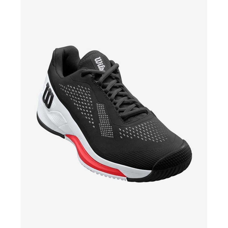 Wilson Men’s Rush Pro 4.0 Black/White/Poppy Red 8