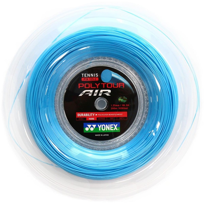 Yonex Polytour Air 1.25mm 200m Tennis String 200m Reel SKY BLUE