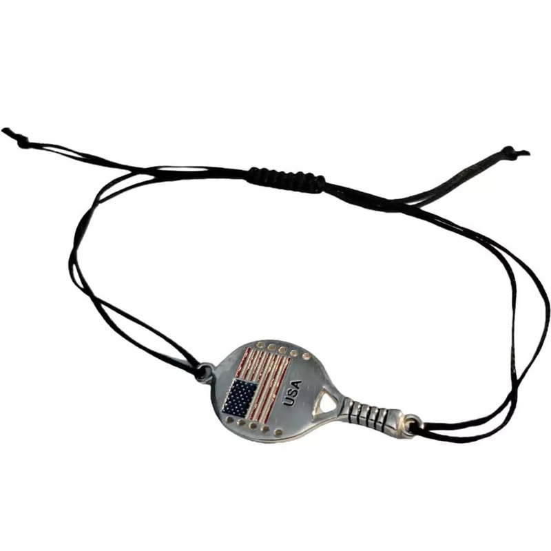 Bracelet with Beach Tennis Racket and USA Flag