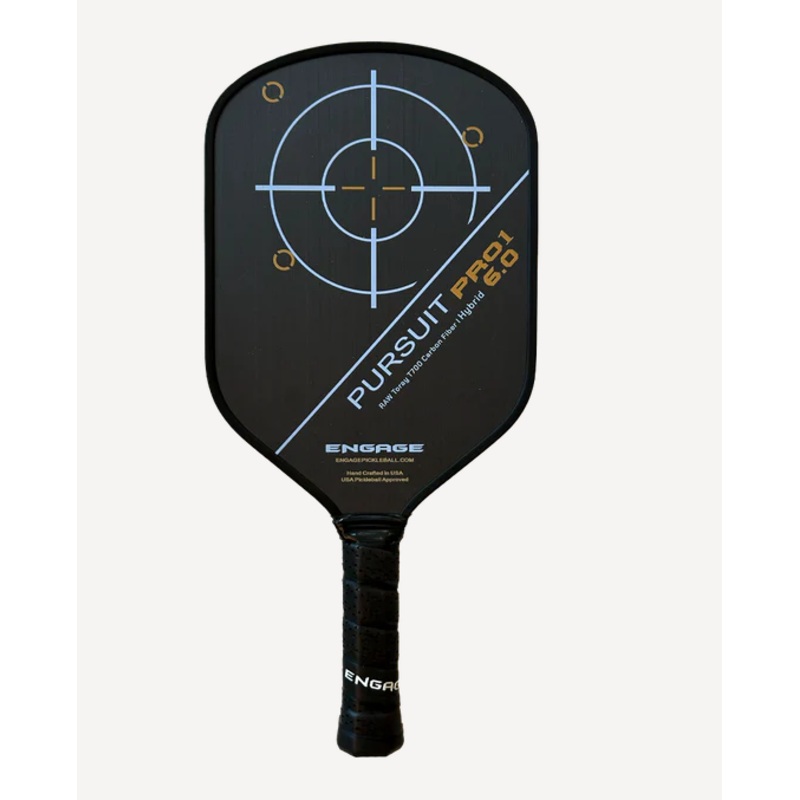 Engage Pursuit Pro1 6.0 Widebody Pickleball Paddle- Raw T700 Carbon Fiber