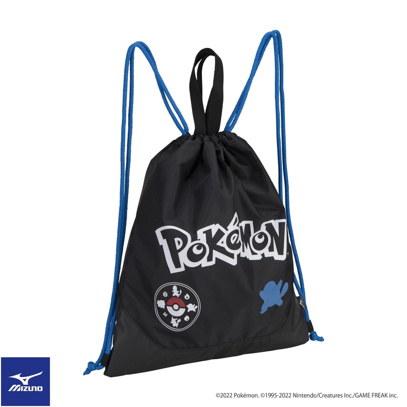 Mizuno x Pokemon Laundry bag 33JM2P05 91: Black x Blue