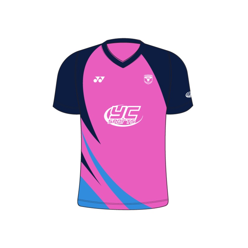 Avenue BC T004 Beast V Neck Yonex Mens Bright Pink/Navy/Sky XS