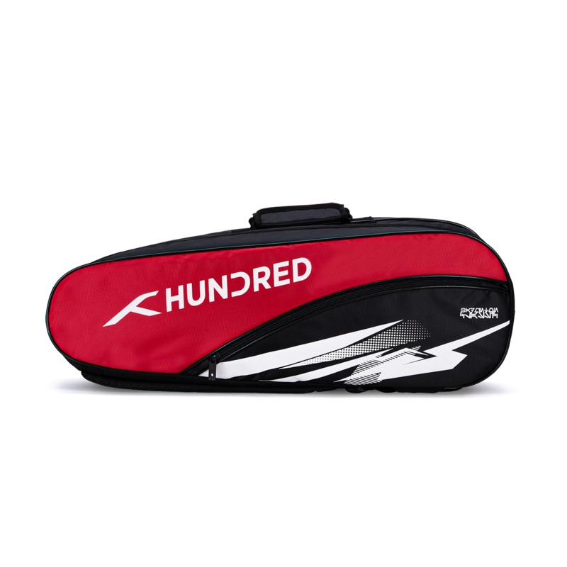 Hundred Cosmogear Badminton Kitbag – Black/Red Black/Red 6 Racket